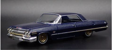 1963 Blue Chevrolet Impala 1:64 scale Licensed product - Chicano Spot